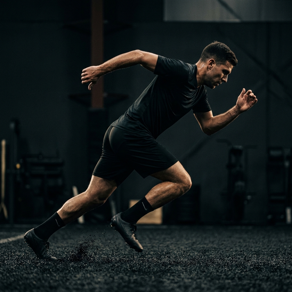 Common acceleration training mistake overstriding vs correct forward lean soccer