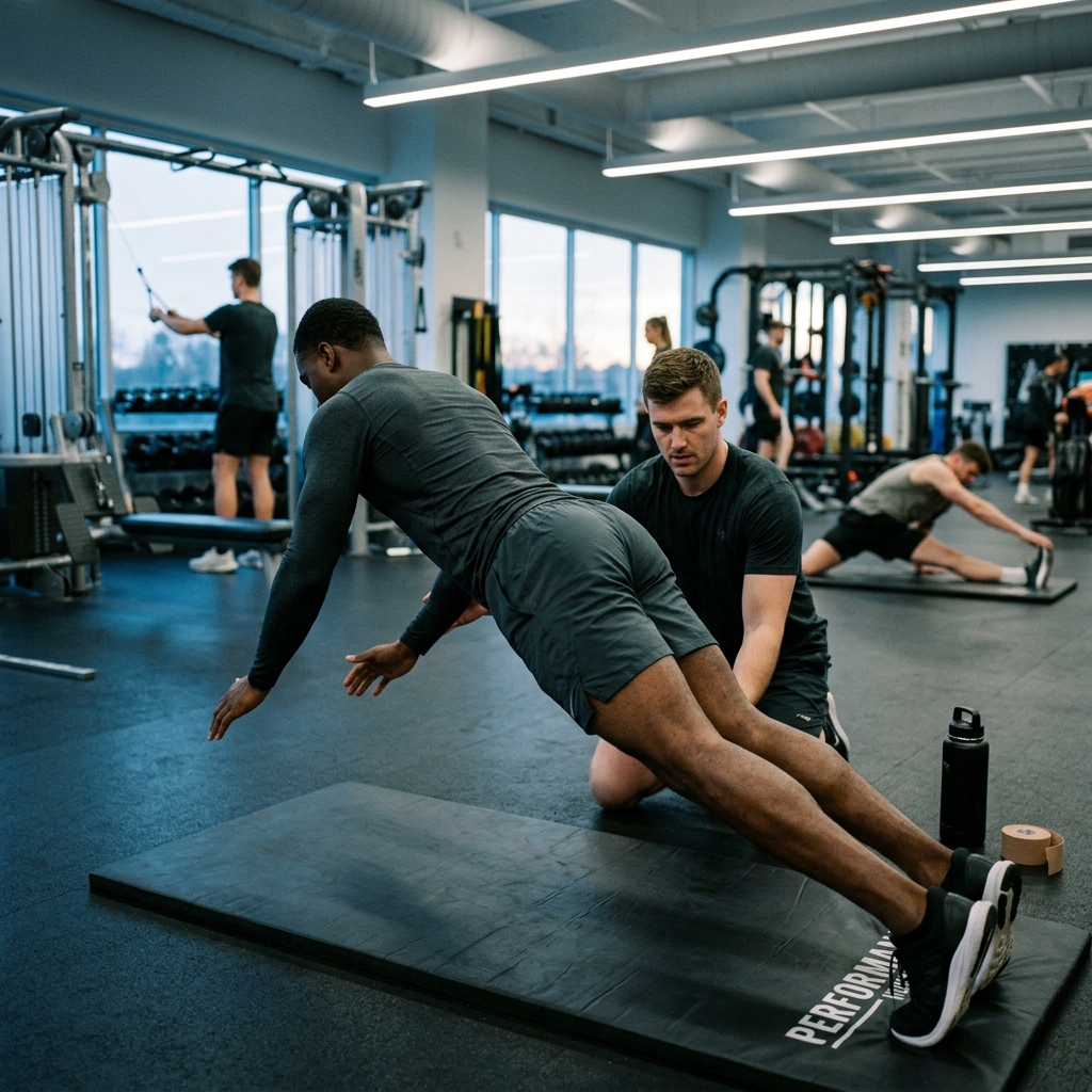 Nordic hamstring curl with partner holding ankles for in-season injury prevention