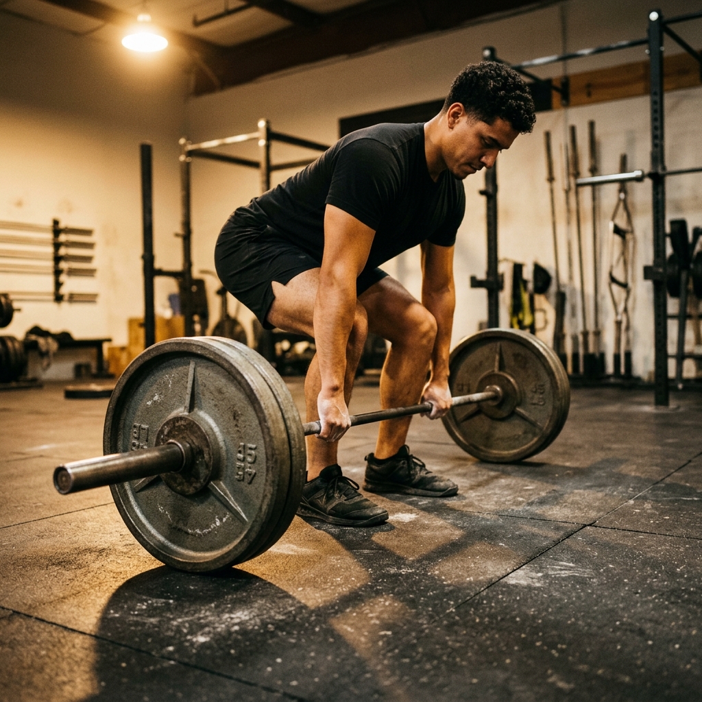 Romanian deadlift with barbell for posterior chain maintenance