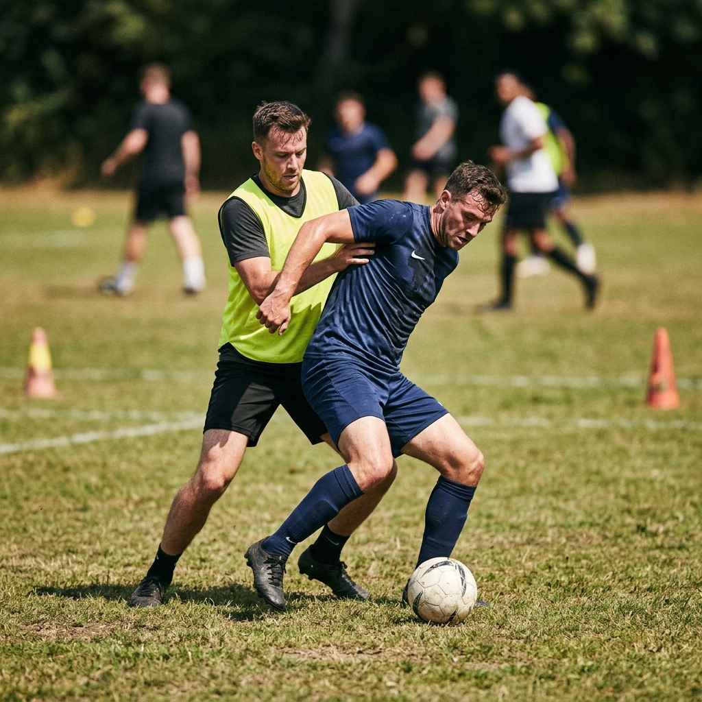 Intense small-sided game during pre-season build phase